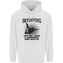 Skydiving Parachute & Balls Skydiver Funny Mens 80% Cotton Hoodie White