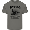 Skydiving Parachute & Balls Skydiver Funny Mens Cotton T-Shirt Tee Top Charcoal