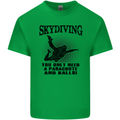 Skydiving Parachute & Balls Skydiver Funny Mens Cotton T-Shirt Tee Top Irish Green