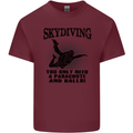 Skydiving Parachute & Balls Skydiver Funny Mens Cotton T-Shirt Tee Top Maroon