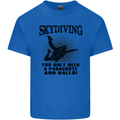 Skydiving Parachute & Balls Skydiver Funny Mens Cotton T-Shirt Tee Top Royal Blue