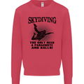 Skydiving Parachute & Balls Skydiver Funny Mens Sweatshirt Jumper Heliconia