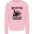 Skydiving Parachute & Balls Skydiver Funny Mens Sweatshirt Jumper Light Pink