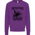 Skydiving Parachute & Balls Skydiver Funny Mens Sweatshirt Jumper Purple