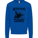 Skydiving Parachute & Balls Skydiver Funny Mens Sweatshirt Jumper Royal Blue
