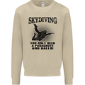 Skydiving Parachute & Balls Skydiver Funny Mens Sweatshirt Jumper Sand