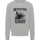 Skydiving Parachute & Balls Skydiver Funny Mens Sweatshirt Jumper Sports Grey