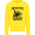 Skydiving Parachute & Balls Skydiver Funny Mens Sweatshirt Jumper Yellow