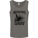 Skydiving Parachute & Balls Skydiver Funny Mens Vest Tank Top Charcoal