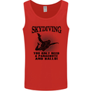 Skydiving Parachute & Balls Skydiver Funny Mens Vest Tank Top Red