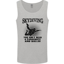 Skydiving Parachute & Balls Skydiver Funny Mens Vest Tank Top Sports Grey