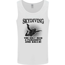 Skydiving Parachute & Balls Skydiver Funny Mens Vest Tank Top White