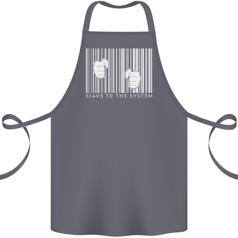 Slave to the System Anti Capitalism Cotton Apron 100% Organic Steel