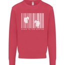 Slave to the System Anti Capitalism Kids Sweatshirt Jumper Heliconia