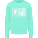 Slave to the System Anti Capitalism Kids Sweatshirt Jumper Peppermint