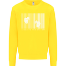 Slave to the System Anti Capitalism Kids Sweatshirt Jumper Yellow