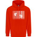 Slave to the System Anti Capitalism Mens 80% Cotton Hoodie Bright Red