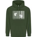 Slave to the System Anti Capitalism Mens 80% Cotton Hoodie Forest Green