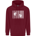 Slave to the System Anti Capitalism Mens 80% Cotton Hoodie Maroon