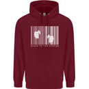 Slave to the System Anti Capitalism Mens 80% Cotton Hoodie Maroon