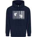 Slave to the System Anti Capitalism Mens 80% Cotton Hoodie Navy Blue