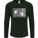 Slave to the System Anti Capitalism Mens Long Sleeve T-Shirt Black