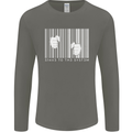 Slave to the System Anti Capitalism Mens Long Sleeve T-Shirt Charcoal