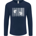 Slave to the System Anti Capitalism Mens Long Sleeve T-Shirt Navy Blue