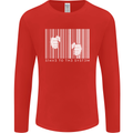 Slave to the System Anti Capitalism Mens Long Sleeve T-Shirt Red