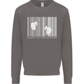 Slave to the System Anti Capitalism Mens Sweatshirt Jumper Charcoal
