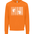 Slave to the System Anti Capitalism Mens Sweatshirt Jumper Orange