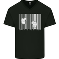 Slave to the System Anti Capitalism Mens V-Neck Cotton T-Shirt Black
