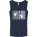 Slave to the System Anti Capitalism Mens Vest Tank Top Navy Blue