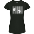 Slave to the System Anti Capitalism Womens Petite Cut T-Shirt Black