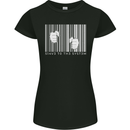 Slave to the System Anti Capitalism Womens Petite Cut T-Shirt Black