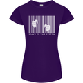 Slave to the System Anti Capitalism Womens Petite Cut T-Shirt Purple