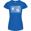 Slave to the System Anti Capitalism Womens Petite Cut T-Shirt Royal Blue