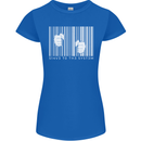 Slave to the System Anti Capitalism Womens Petite Cut T-Shirt Royal Blue