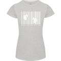 Slave to the System Anti Capitalism Womens Petite Cut T-Shirt Sports Grey