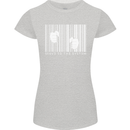 Slave to the System Anti Capitalism Womens Petite Cut T-Shirt Sports Grey