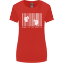 Slave to the System Anti Capitalism Womens Wider Cut T-Shirt Red