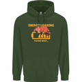 Sleeping Fox Energy Funny Lazy Anti-Social Childrens Kids Hoodie Forest Green