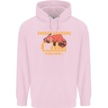 Sleeping Fox Energy Funny Lazy Anti-Social Childrens Kids Hoodie Light Pink