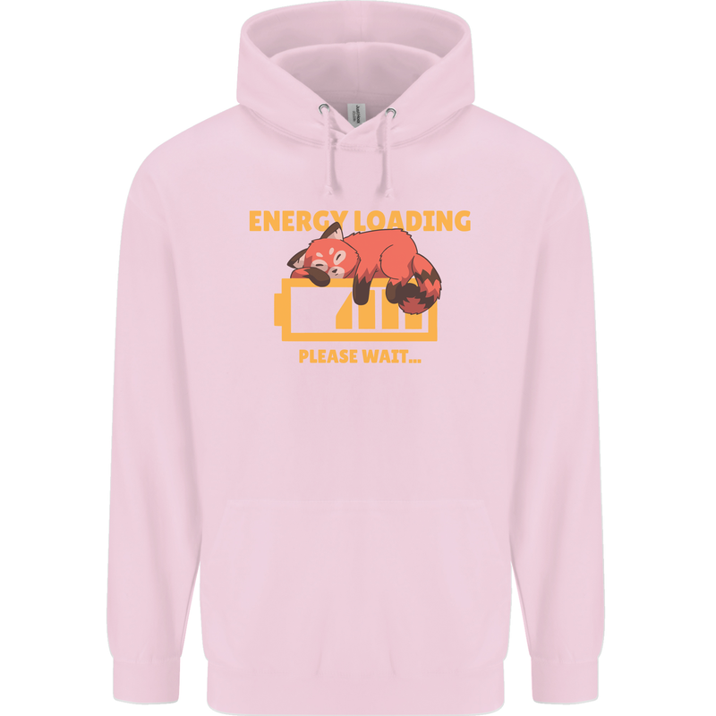 Sleeping Fox Energy Funny Lazy Anti-Social Childrens Kids Hoodie Light Pink
