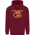 Sleeping Fox Energy Funny Lazy Anti-Social Childrens Kids Hoodie Maroon
