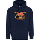 Sleeping Fox Energy Funny Lazy Anti-Social Childrens Kids Hoodie Navy Blue