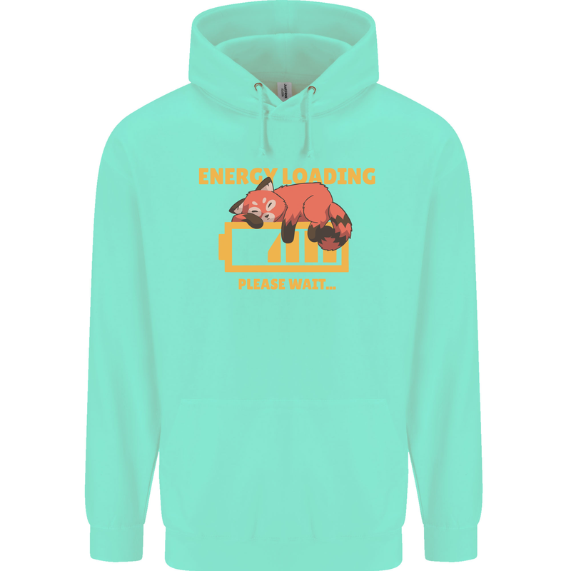 Sleeping Fox Energy Funny Lazy Anti-Social Childrens Kids Hoodie Peppermint