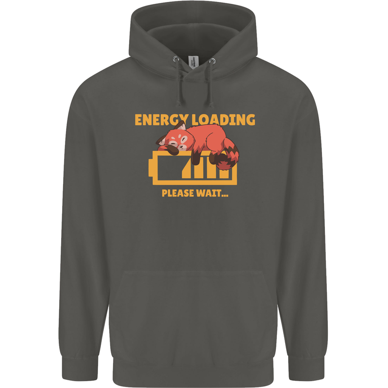 Sleeping Fox Energy Funny Lazy Anti-Social Childrens Kids Hoodie Storm Grey