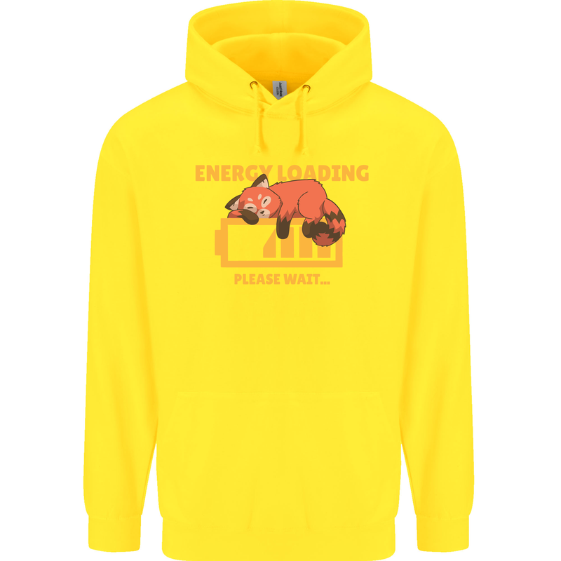 Sleeping Fox Energy Funny Lazy Anti-Social Childrens Kids Hoodie Yellow