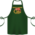 Sleeping Fox Energy Funny Lazy Anti-Social Cotton Apron 100% Organic Forest Green